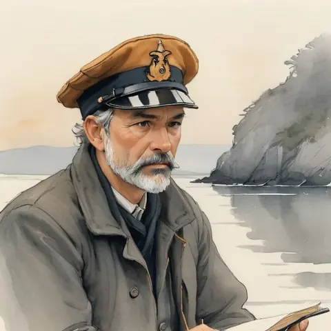 Avatar A · Harbormaster Haldane · pen sketch