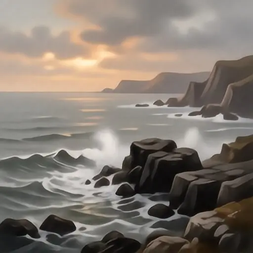 COASTAL · Cleave Headland — The Point · hidream-o1-dev-fp8
