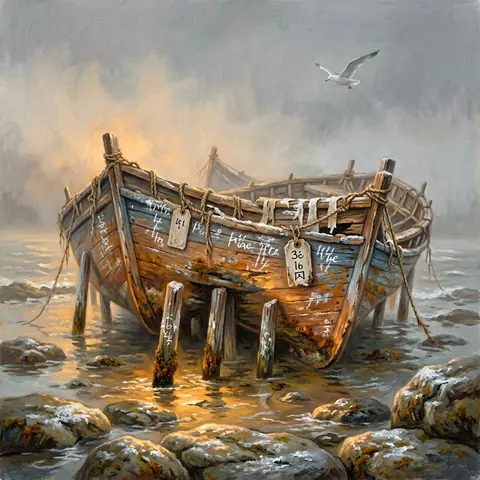 COASTAL · Lanthorn Rock — The Wreck Strand · ernie-image-turbo-bf16