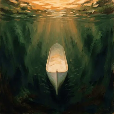 NO TERRAIN · The Maiden's Reach — the descent pane (the edge case) · ernie-image-turbo-bf16