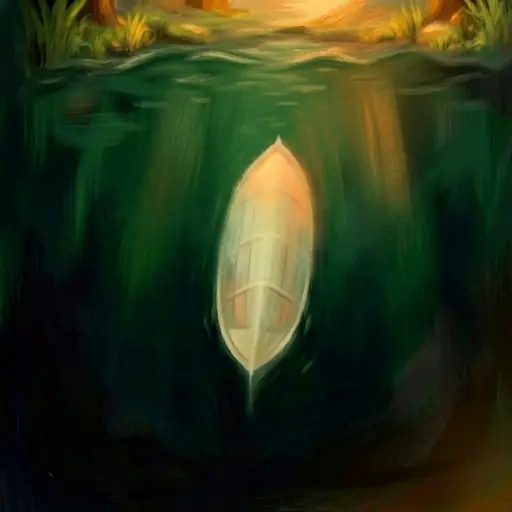 NO TERRAIN · The Maiden's Reach — the descent pane (the edge case) · ernie-image-turbo-bf16