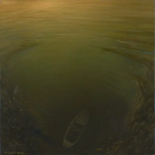 NO TERRAIN · The Maiden's Reach — the descent pane (the edge case) · z-image-base-bf16