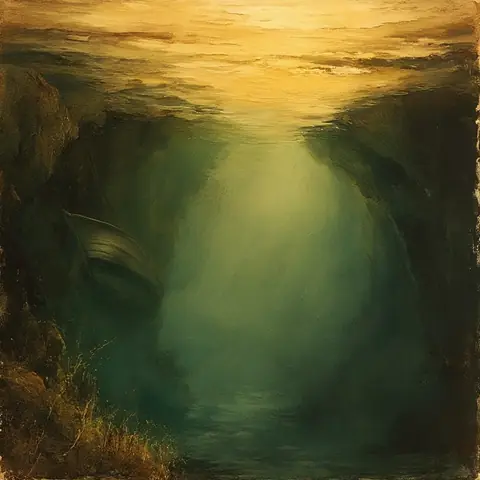 NO TERRAIN · The Maiden's Reach — the descent pane (the edge case) · chroma1-hd-fp8