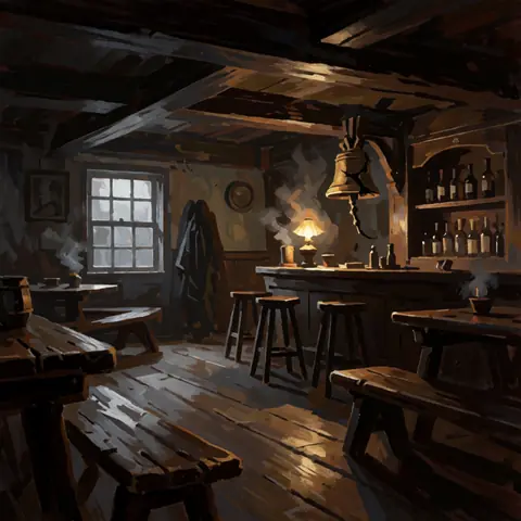 The Cracked Keel — a seeded interior, no sky · 12 steps