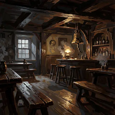 The Cracked Keel — a seeded interior, no sky · 20 steps