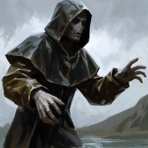 the Drowned-Hand — mid-fight, one great wound · 8 steps