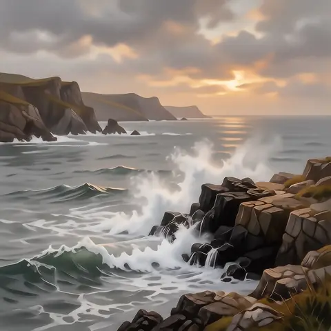 COASTAL · Cleave Headland — The Point · hidream-o1-dev-fp8