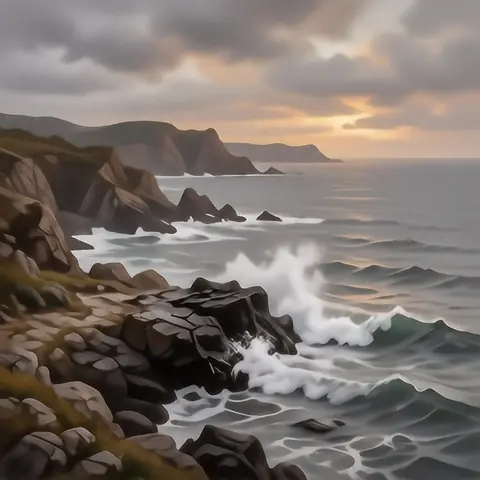 COASTAL · Cleave Headland — The Point · hidream-o1-dev-fp8