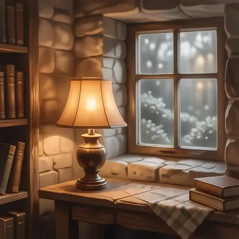 INTERIOR · The Breakwater Lamp-Room · hidream-o1-dev-fp8