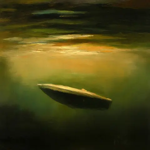 NO TERRAIN · The Maiden's Reach — the descent pane (the edge case) · kandinsky5-lite-bf16