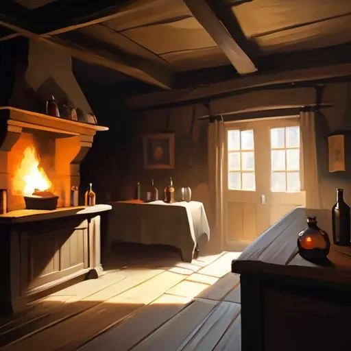 interior: The Weighing-Cross Inn · before
