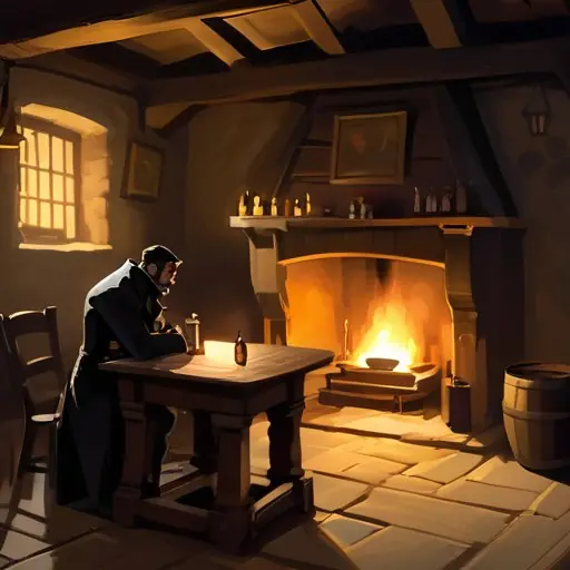 interior: The Weighing-Cross Inn · before