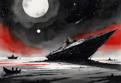 scene · The Aphelion Drift · ink