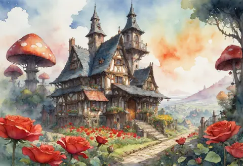 scene · The Bloomvale · watercolor