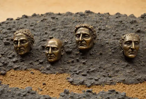 scene · The Bronze Heaven · clay