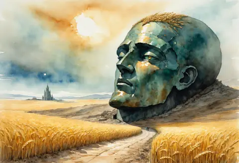 scene · The Bronze Heaven · watercolor