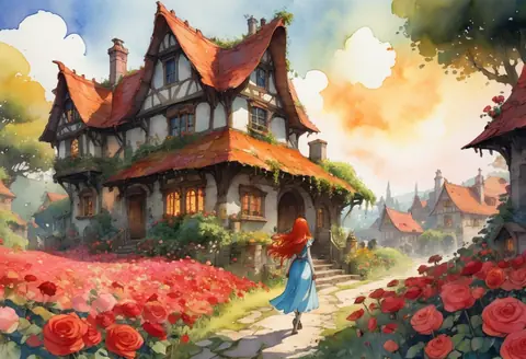 watercolor medium · albedo · bloomvale
