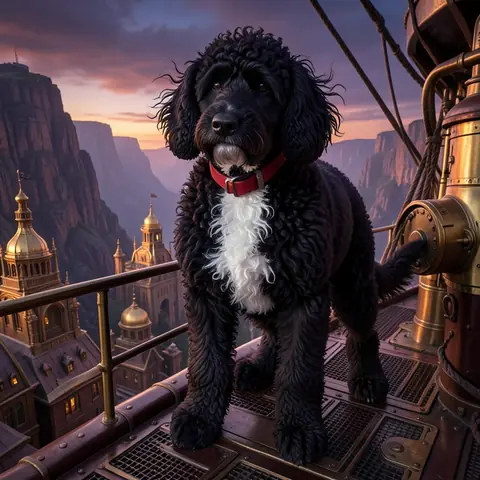 THE DOG — one companion, ten worlds · The Brass Reach