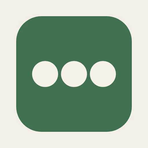 the long table's icon: three white seats on a green rounded square